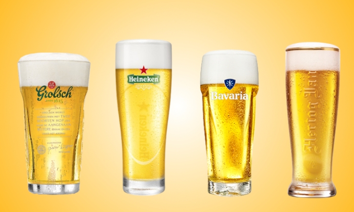Vier pils bieren uit Nederland